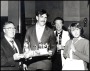 Image of : Presentation to Neville Southall by the Chairman of Everton F.C. Supporters' Club, Sid McGuinness, of the Player of the Year Award 1989-90