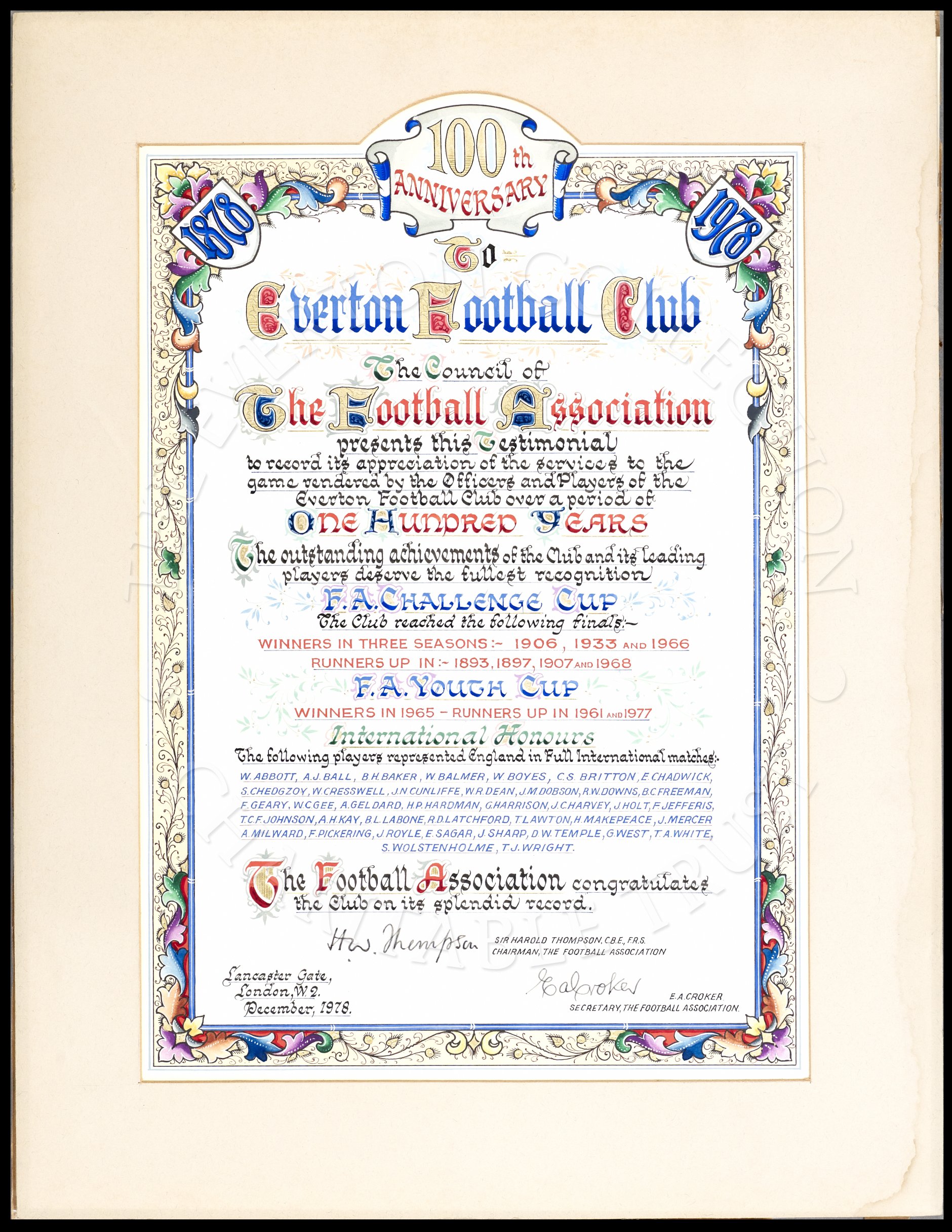 Certificate / Scroll