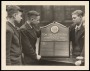 Image of : Photograph - The Captain and two players from the 1938-1939 football team of the Folds Road Boys' School, Bolton with the Everton F.C. Presentation Trophy