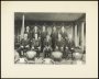 Image of : Photograph - Everton F.C. Directors and officials seated at Goodison Park. Includes W. R. Clayton, J. Davies, B. Kelly