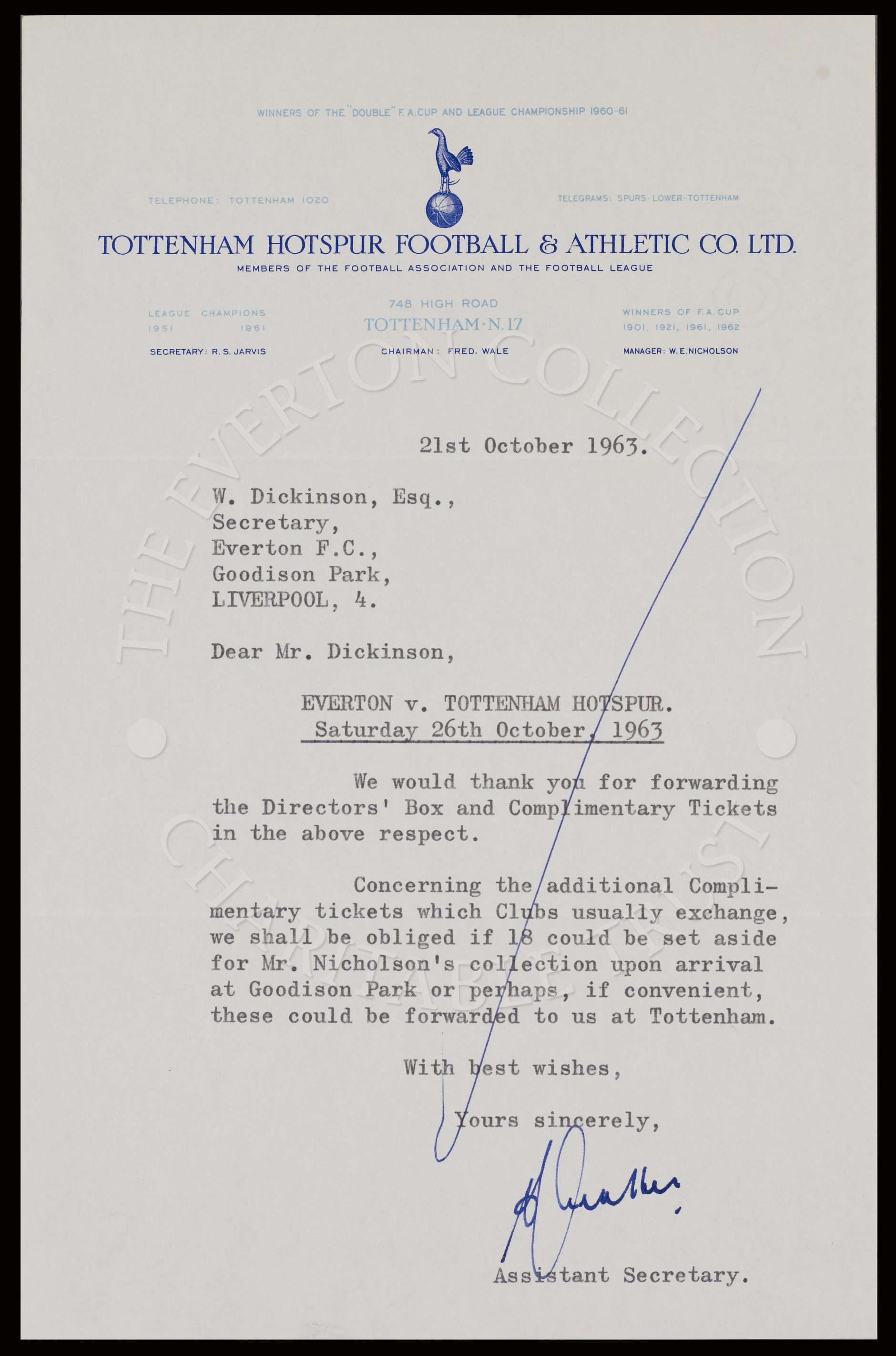 Letter with other Club