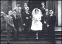 Image of : Photograph - Wedding photo of Jimmy Gabriel and Pat Gaskell, guests including Alex Young, Bobby Collins, Alex Parker, Roy Vernon, Billy Bingham and Dennis Stevens