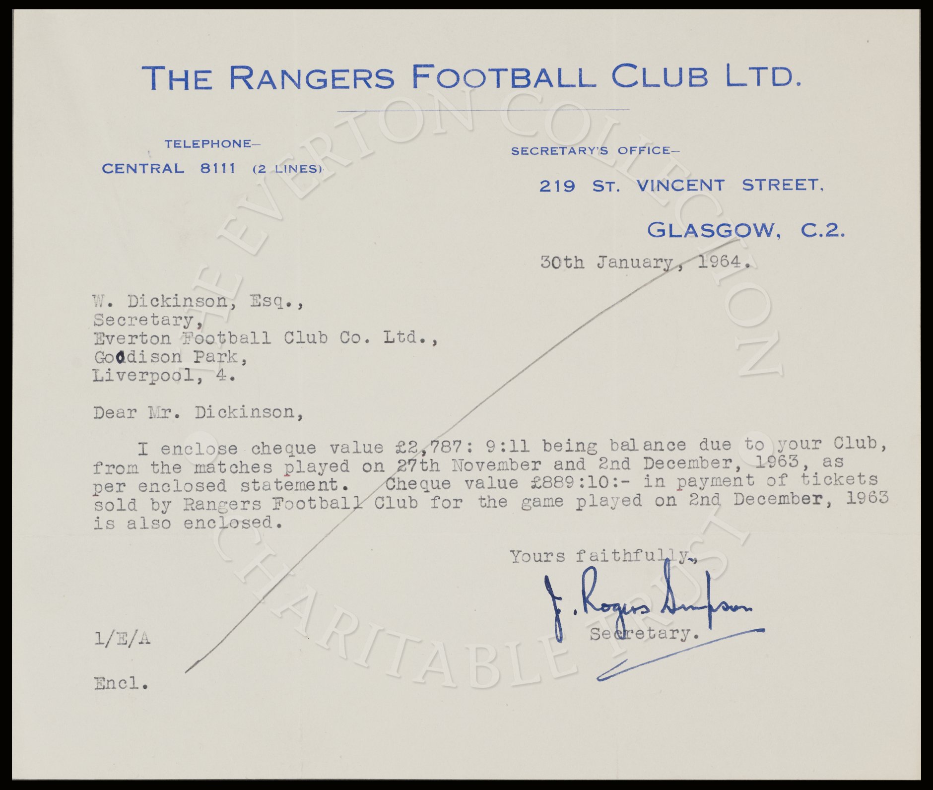 Letter with other Club