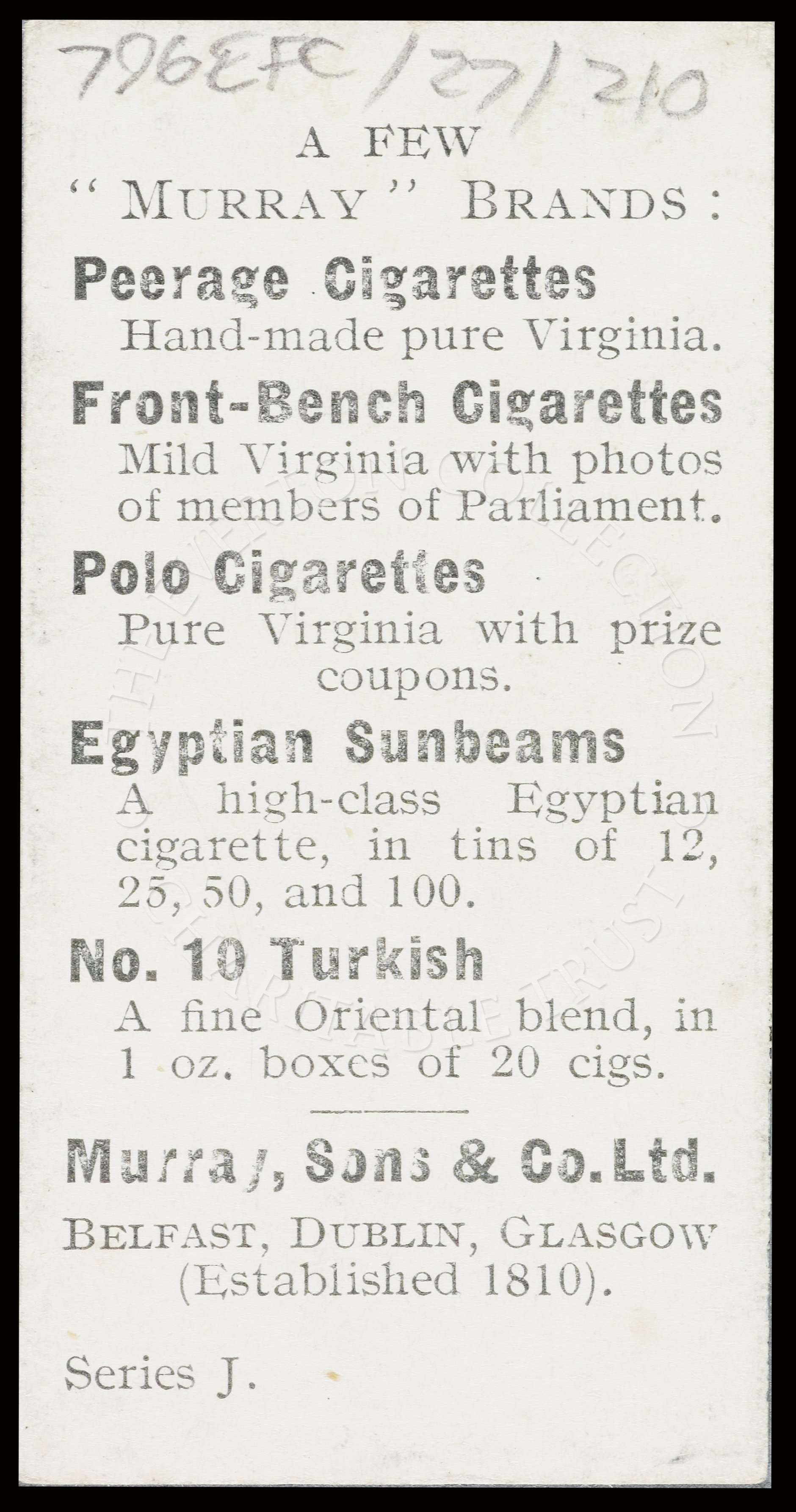 Cigarette Card